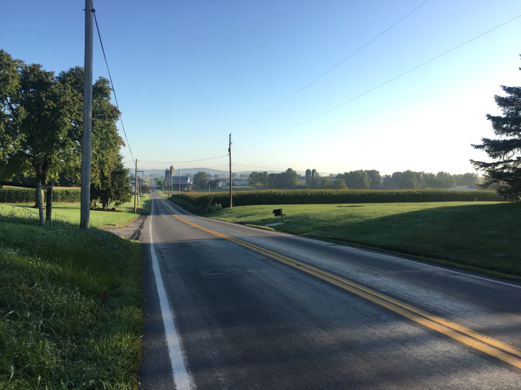 New Holland morning road
