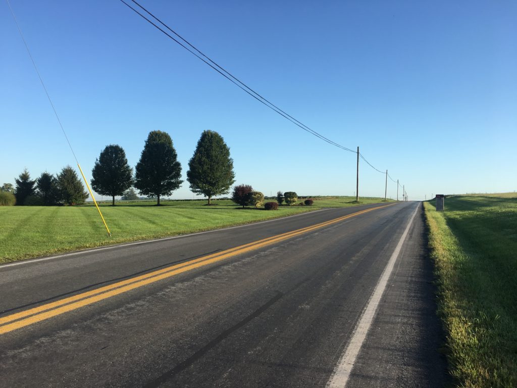 New Holland morning road