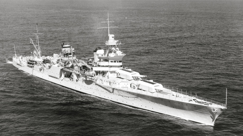 USS Indianapolis at sea