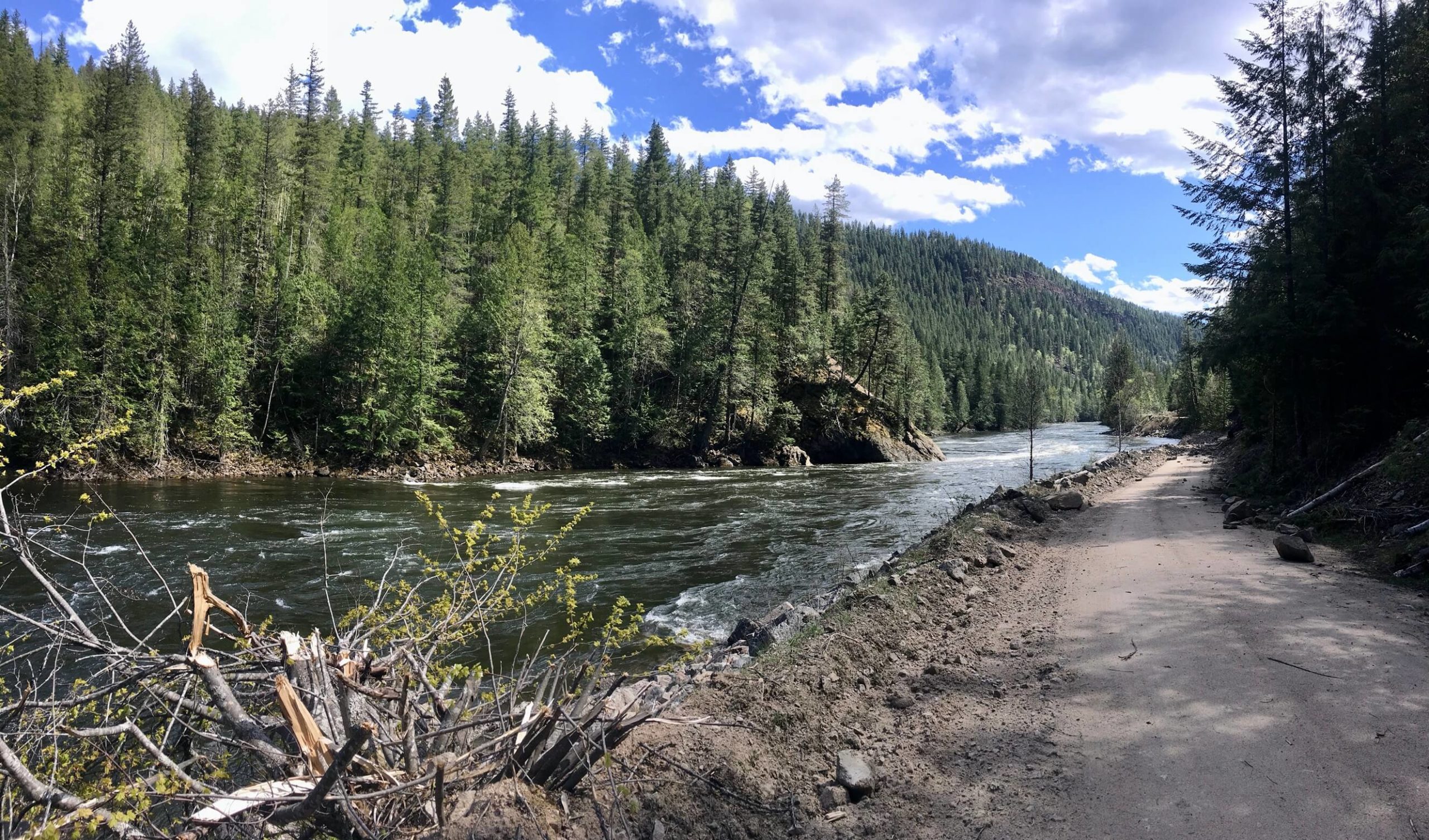 Hiking along the Clearwater River
