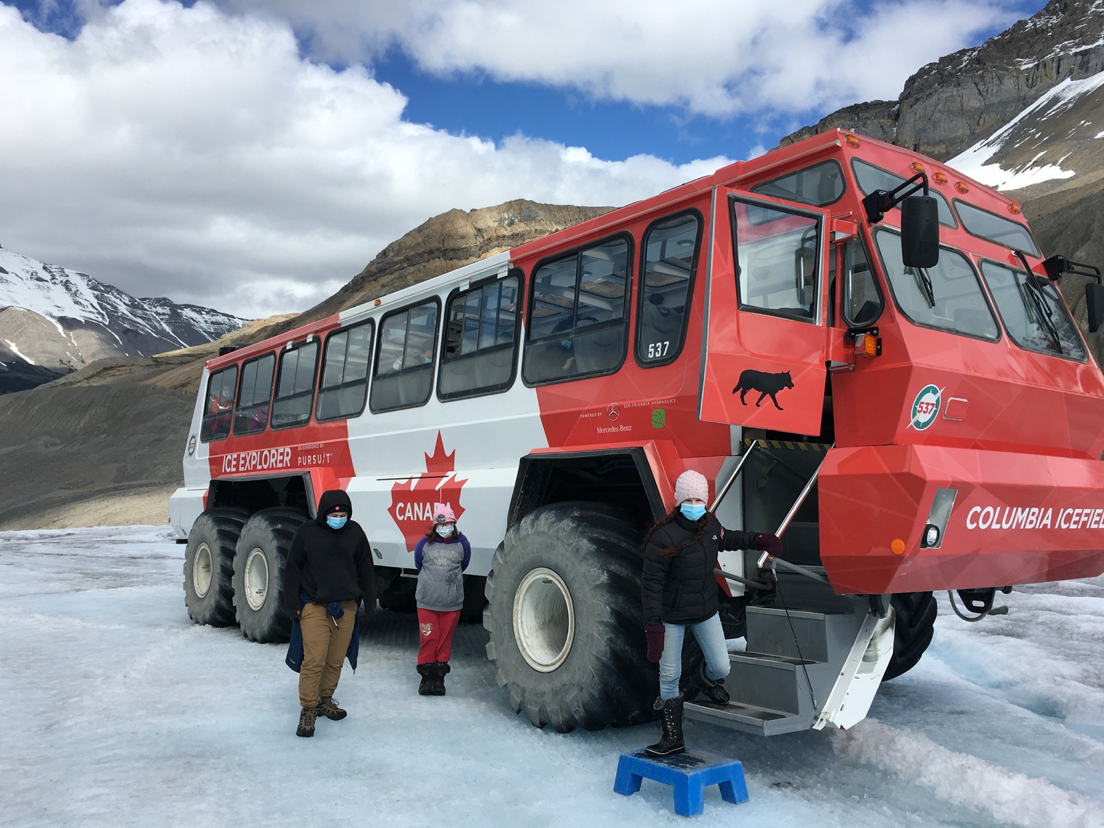 Exploring the Athabasca Glacier at the Columbia Icefield
